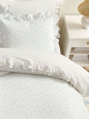 Pottery Barn Teen x LoveShackFancy || Prairie Wildflower Duvet Sham Blue Twin XL